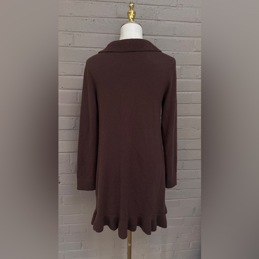 Lilly Pulitzer Cashmere Brown Ruffled Sweater - Picture 6 of 11